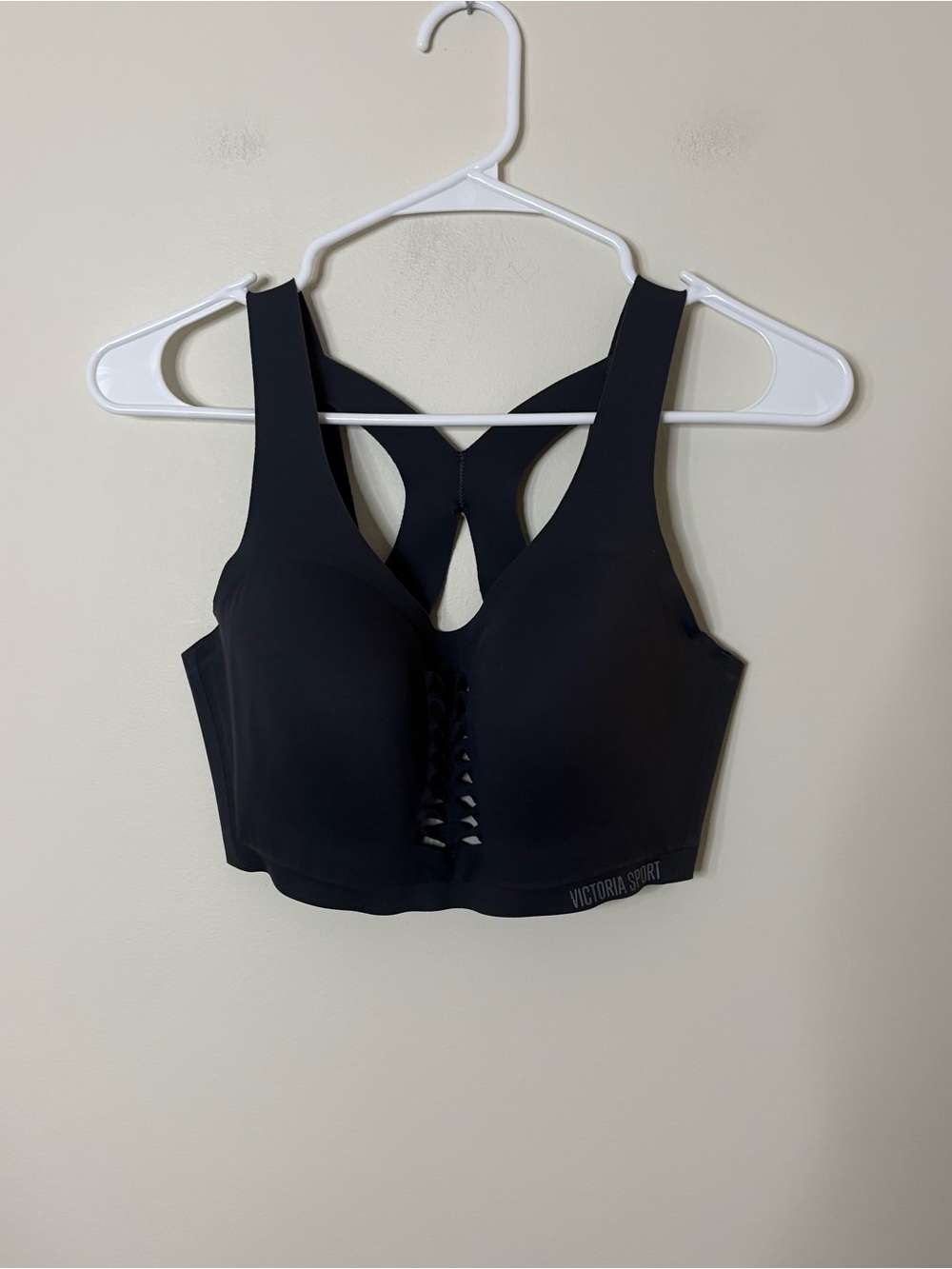 Victoria’s Secret sport charcoal grey sports bra 34DD cut outs